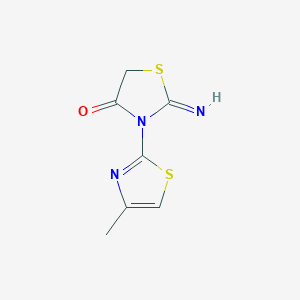 molecular formula C7H7N3OS2 B2503677 2-亚氨基-3-(4-甲基-1,3-噻唑-2-基)-1,3-噻唑烷-4-酮 CAS No. 878683-49-9