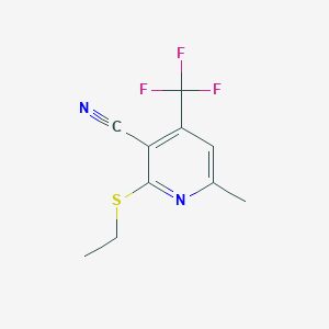2-(Ethylsulfanyl)-6-methyl-4-(trifluoromethyl)pyridine-3-carbonitrile