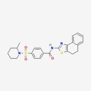 molecular formula C24H25N3O3S2 B2503682 N-(4,5-dihydronaphtho[1,2-d]thiazol-2-yl)-4-((2-methylpiperidin-1-yl)sulfonyl)benzamide CAS No. 683261-27-0