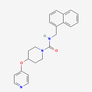 molecular formula C22H23N3O2 B2503697 N-(naphthalen-1-ylmethyl)-4-(pyridin-4-yloxy)piperidine-1-carboxamide CAS No. 950648-25-6