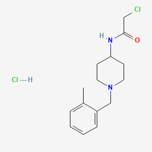 2-chloro-N-{1-[(2-methylphenyl)methyl]piperidin-4-yl}acetamide hydrochloride