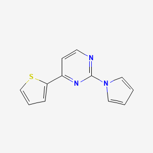 molecular formula C12H9N3S B2503703 1-(2-Pyrrolyl)-4-(thiophen-2-yl)pyrimidin CAS No. 478260-00-3