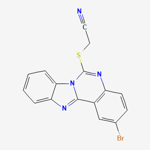 [(2-Bromobenzimidazo[1,2-c]quinazolin-6-yl)thio]acetonitrile