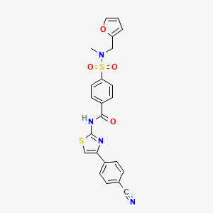 N-(4-(4-cyanophenyl)thiazol-2-yl)-4-(N-(furan-2-ylmethyl)-N-methylsulfamoyl)benzamide
