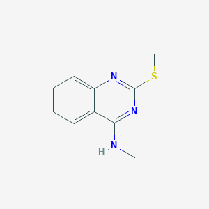 molecular formula C10H11N3S B2503707 N-メチル-2-(メチルスルファニル)キナゾリン-4-アミン CAS No. 338776-94-6