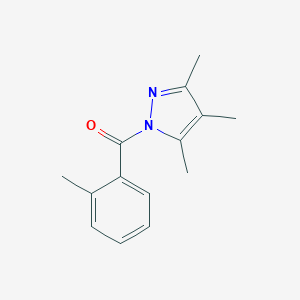 molecular formula C14H16N2O B250371 3,4,5-trimethyl-1-(2-methylbenzoyl)-1H-pyrazole 