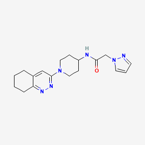 2-(1H-pyrazol-1-yl)-N-(1-(5,6,7,8-tetrahydrocinnolin-3-yl)piperidin-4-yl)acetamide