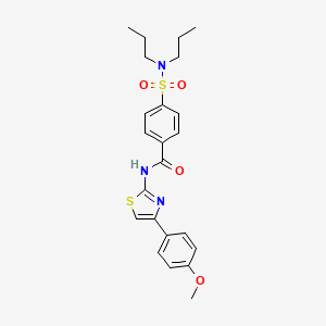 4-(dipropylsulfamoyl)-N-[4-(4-methoxyphenyl)-1,3-thiazol-2-yl]benzamide