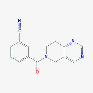 molecular formula C15H12N4O B2503727 3-(5,6,7,8-Tetrahydropyrido[4,3-d]pyrimidine-6-carbonyl)benzonitrile CAS No. 1797711-56-8