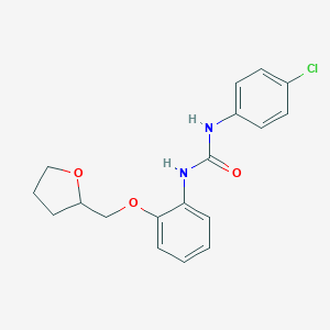 molecular formula C18H19ClN2O3 B250373 N-(4-chlorophenyl)-N'-[2-(tetrahydro-2-furanylmethoxy)phenyl]urea 