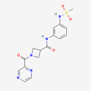 N-(3-(methylsulfonamido)phenyl)-1-(pyrazine-2-carbonyl)azetidine-3-carboxamide