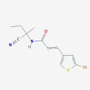 molecular formula C12H13BrN2OS B2503744 3-(5-溴噻吩-3-基)-N-(1-氰基-1-甲基丙基)丙-2-烯酰胺 CAS No. 1384820-87-4