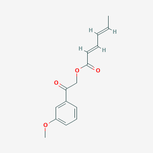 2-(3-methoxyphenyl)-2-oxoethyl (2E,4E)-hexa-2,4-dienoate