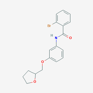 molecular formula C18H18BrNO3 B250375 2-bromo-N-[3-(tetrahydro-2-furanylmethoxy)phenyl]benzamide 