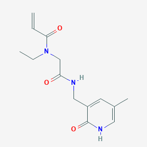 N-Ethyl-N-[2-[(5-methyl-2-oxo-1H-pyridin-3-yl)methylamino]-2-oxoethyl]prop-2-enamide
