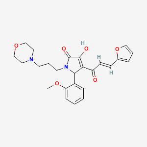 (E)-4-(3-(furan-2-yl)acryloyl)-3-hydroxy-5-(2-methoxyphenyl)-1-(3-morpholinopropyl)-1H-pyrrol-2(5H)-one