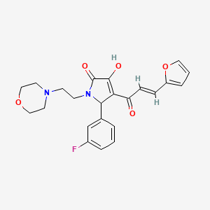 (E)-5-(3-fluorophenyl)-4-(3-(furan-2-yl)acryloyl)-3-hydroxy-1-(2-morpholinoethyl)-1H-pyrrol-2(5H)-one