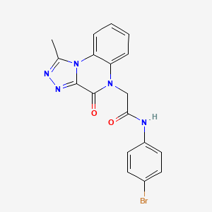 molecular formula C18H14BrN5O2 B2503762 N-(4-溴苯基)-2-(1-甲基-4-氧代-[1,2,4]三唑并[4,3-a]喹喔啉-5(4H)-基)乙酰胺 CAS No. 1358275-02-1