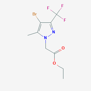 molecular formula C9H10BrF3N2O2 B2503768 ethyl [4-bromo-5-methyl-3-(trifluoromethyl)-1H-pyrazol-1-yl]acetate CAS No. 354989-32-5