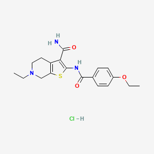 2-(4-Ethoxybenzamido)-6-ethyl-4,5,6,7-tetrahydrothieno[2,3-c]pyridine-3-carboxamide hydrochloride