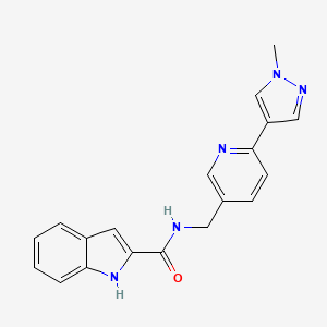 N-((6-(1-methyl-1H-pyrazol-4-yl)pyridin-3-yl)methyl)-1H-indole-2-carboxamide