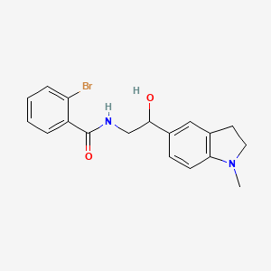 molecular formula C18H19BrN2O2 B2503781 2-bromo-N-(2-hydroxy-2-(1-methylindolin-5-yl)ethyl)benzamide CAS No. 1705037-42-8