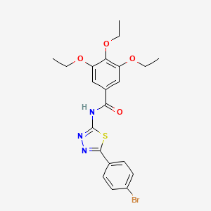 molecular formula C21H22BrN3O4S B2503785 N-[5-(4-溴苯基)-1,3,4-噻二唑-2-基]-3,4,5-三乙氧基苯甲酰胺 CAS No. 392243-69-5