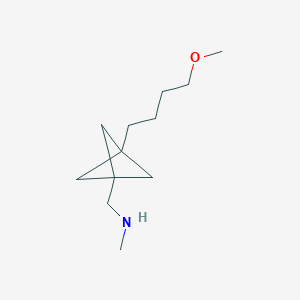 molecular formula C12H23NO B2503789 1-[3-(4-Methoxybutyl)-1-bicyclo[1.1.1]pentanyl]-N-methylmethanamine CAS No. 2287316-53-2