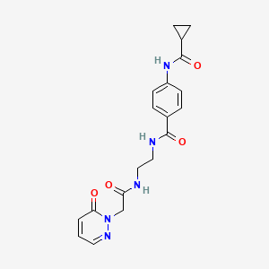 4-(cyclopropanecarboxamido)-N-(2-(2-(6-oxopyridazin-1(6H)-yl)acetamido)ethyl)benzamide