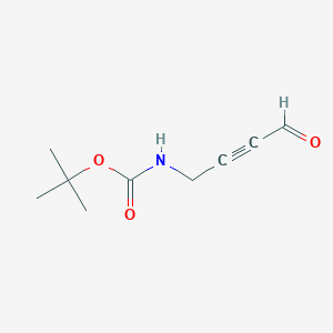 molecular formula C9H13NO3 B2503791 Tert-butyl N-(4-oxobut-2-ynyl)carbamate CAS No. 1260677-71-1