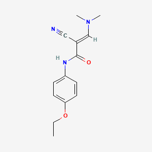 molecular formula C14H17N3O2 B2503798 (E)-2-氰基-3-(二甲氨基)-N-(4-乙氧基苯基)丙-2-烯酰胺 CAS No. 1327179-59-8