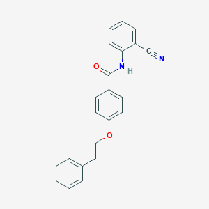 molecular formula C22H18N2O2 B250381 N-(2-cyanophenyl)-4-(2-phenylethoxy)benzamide 