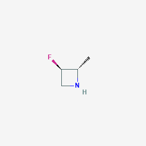 molecular formula C4H8FN B2503810 (2S,3R)-3-Fluoro-2-methyl-azetidine CAS No. 2231664-14-3
