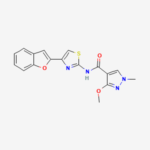 N-(4-(benzofuran-2-yl)thiazol-2-yl)-3-methoxy-1-methyl-1H-pyrazole-4-carboxamide