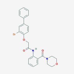 2-[(3-bromobiphenyl-4-yl)oxy]-N-[2-(morpholin-4-ylcarbonyl)phenyl]acetamide