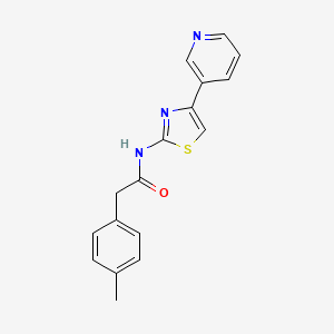 molecular formula C17H15N3OS B2503821 N-(4-(吡啶-3-基)噻唑-2-基)-2-(对甲苯基)乙酰胺 CAS No. 923492-06-2