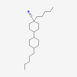 molecular formula C23H41N B2503824 [1,1'-Bicyclohexyl]-4-carbonitrile,4,4'-dipentyl-, (cis,trans)- CAS No. 88510-89-8
