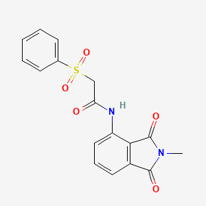 molecular formula C17H14N2O5S B2503825 2-(benzenesulfonyl)-N-(2-methyl-1,3-dioxoisoindol-4-yl)acetamide CAS No. 895461-28-6