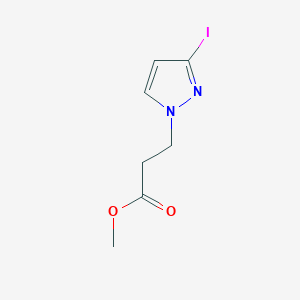 molecular formula C7H9IN2O2 B2503826 methyl 3-(3-iodo-1H-pyrazol-1-yl)propanoate CAS No. 1855891-05-2
