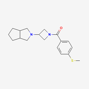 [3-(3,3a,4,5,6,6a-Hexahydro-1H-cyclopenta[c]pyrrol-2-yl)azetidin-1-yl]-(4-methylsulfanylphenyl)methanone