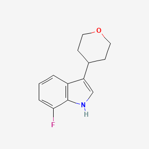 7-Fluoro-3-(tetrahydro-2H-pyran-4-yl)-1H-indole