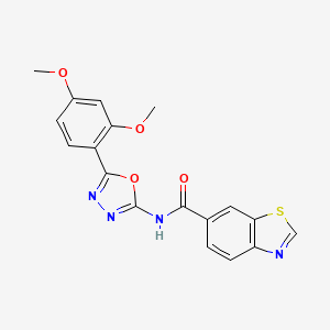 N-(5-(2,4-dimethoxyphenyl)-1,3,4-oxadiazol-2-yl)benzo[d]thiazole-6-carboxamide