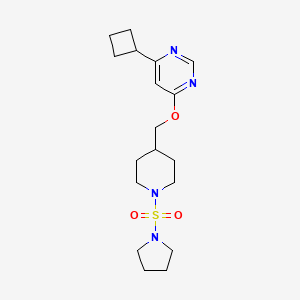 4-Cyclobutyl-6-((1-(pyrrolidin-1-ylsulfonyl)piperidin-4-yl)methoxy)pyrimidine