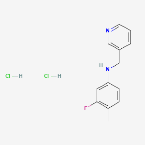 molecular formula C13H15Cl2FN2 B2503857 3-氟-4-甲基-N-(吡啶-3-基甲基)苯胺二盐酸盐 CAS No. 2176069-94-4