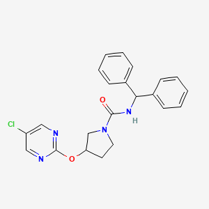 molecular formula C22H21ClN4O2 B2503859 N-benzhydryl-3-((5-chloropyrimidin-2-yl)oxy)pyrrolidine-1-carboxamide CAS No. 2034322-08-0