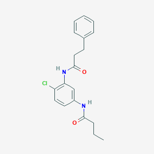 N-{4-chloro-3-[(3-phenylpropanoyl)amino]phenyl}butanamide