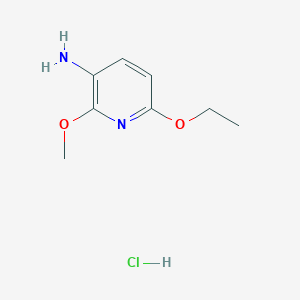 molecular formula C8H13ClN2O2 B2503861 6-乙氧基-2-甲氧基吡啶-3-胺；盐酸盐 CAS No. 2375267-87-9