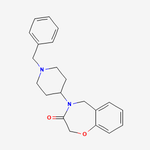 molecular formula C21H24N2O2 B2503862 4-(1-benzylpiperidin-4-yl)-4,5-dihydro-1,4-benzoxazepin-3(2H)-one CAS No. 1326882-99-8
