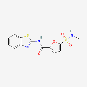 molecular formula C13H11N3O4S2 B2503872 N-(benzo[d]thiazol-2-yl)-5-(N-methylsulfamoyl)furan-2-carboxamide CAS No. 1172807-19-0