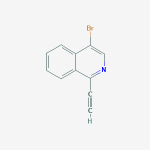 molecular formula C11H6BrN B2503874 4-溴-1-乙炔基异喹啉 CAS No. 2580254-26-6